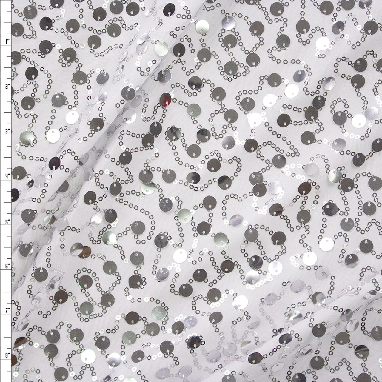 White Glitz Sequin Fabric