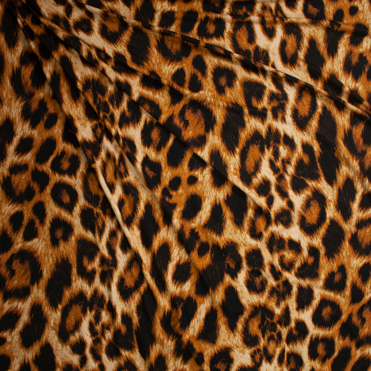 Cow Print on Polyester Spandex Dark Brown/Brown