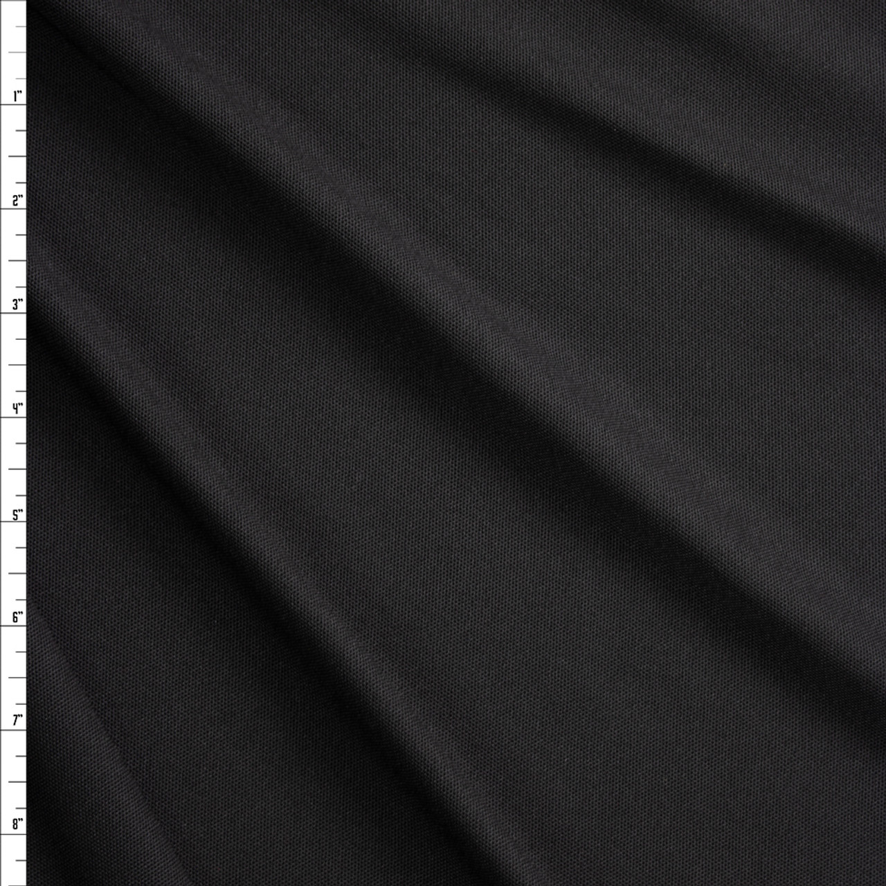 Black Polyester Athletic Wicking Jersey Fabric