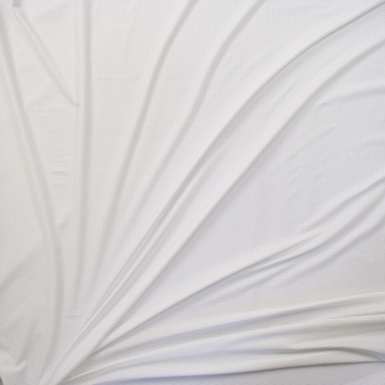 Cali Fabrics White Perforated Stretch Athletic Nylon/Spandex