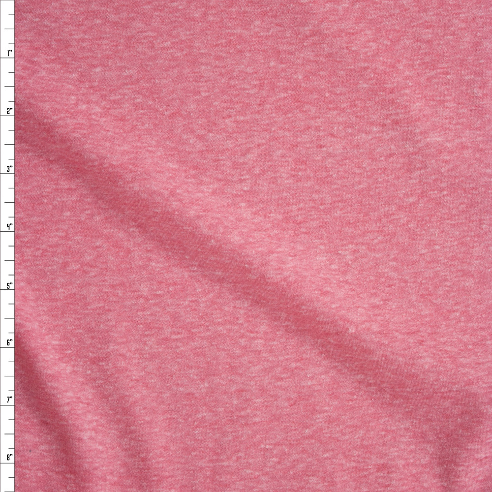 Cali Fabrics Pink Lightweight Designer Slubby Knit Fabric by the Yard