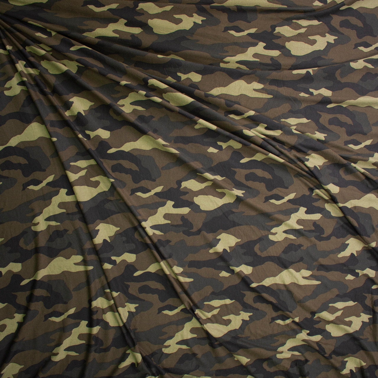 Cali Fabrics Dark Moss Camo Double Brushed Poly/Spandex Knit Fabric by the  Yard