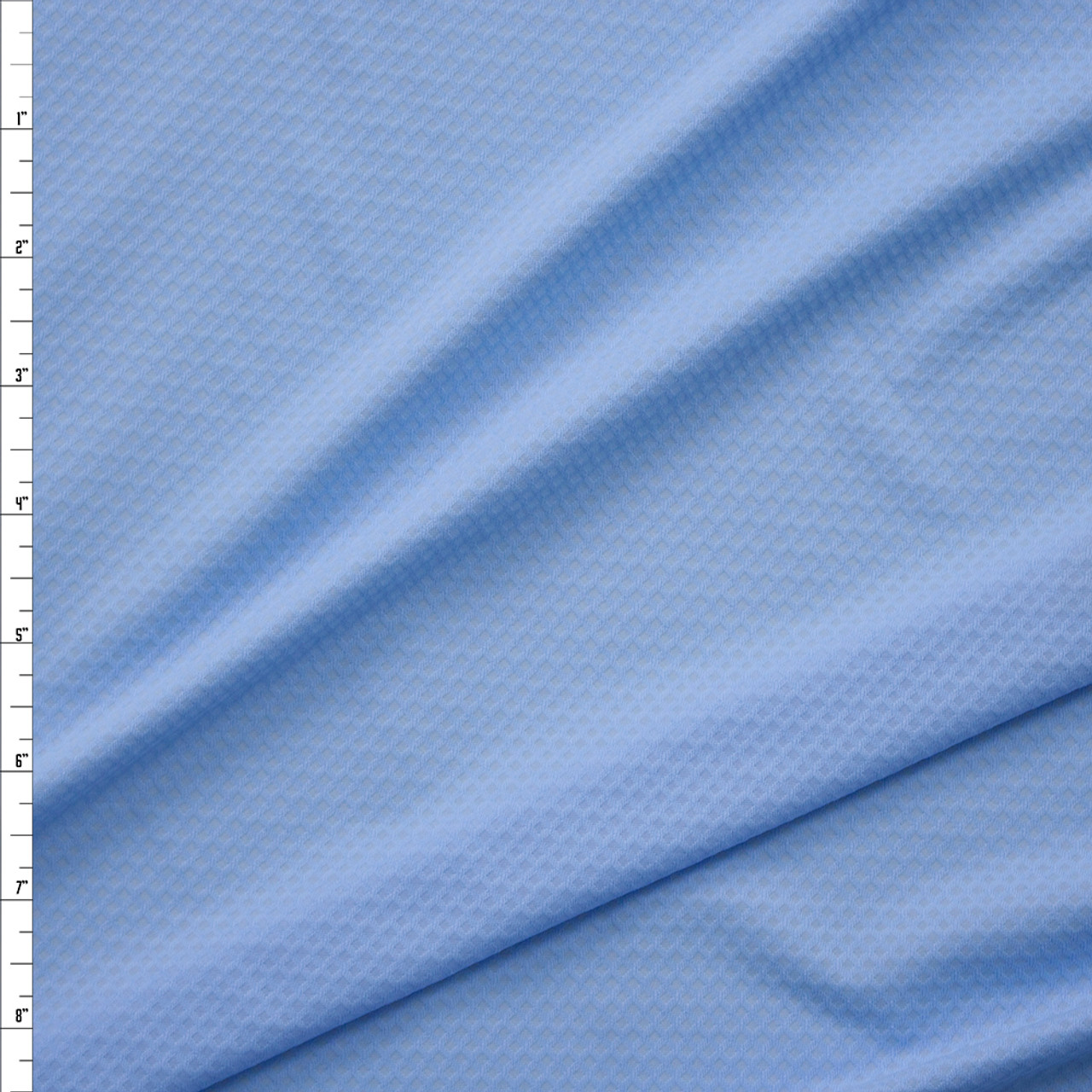 Cali Fabrics Light Blue Stretch Diamond Pattern Performance Spandex Fabric  by the Yard