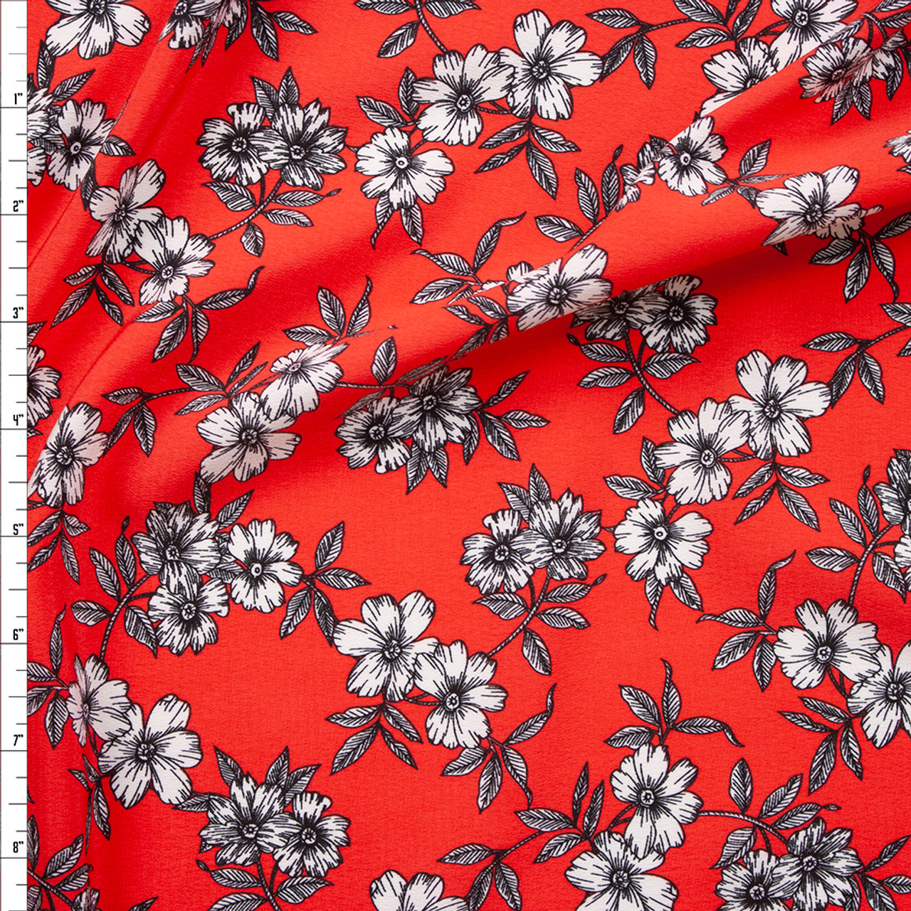 Red Crepe de Chine