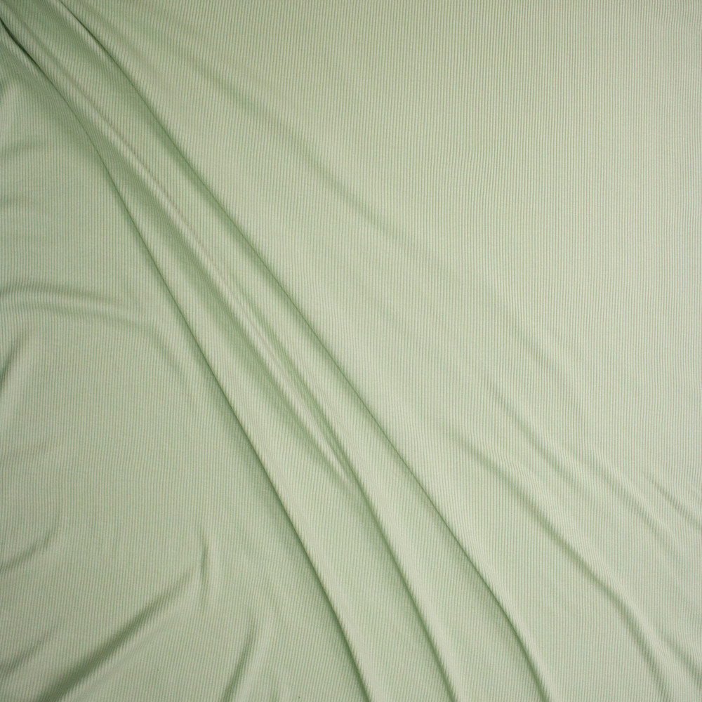 Cali Fabrics Sage Green Cotton/Modal Stretch Lightweight Rib Knit ...