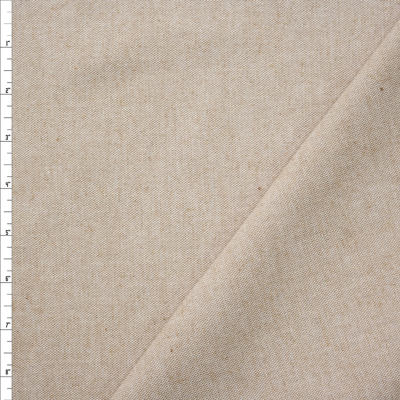 Cali Fabrics Oatmeal Washed Cotton/Linen Blend Duck Canvas Fabric