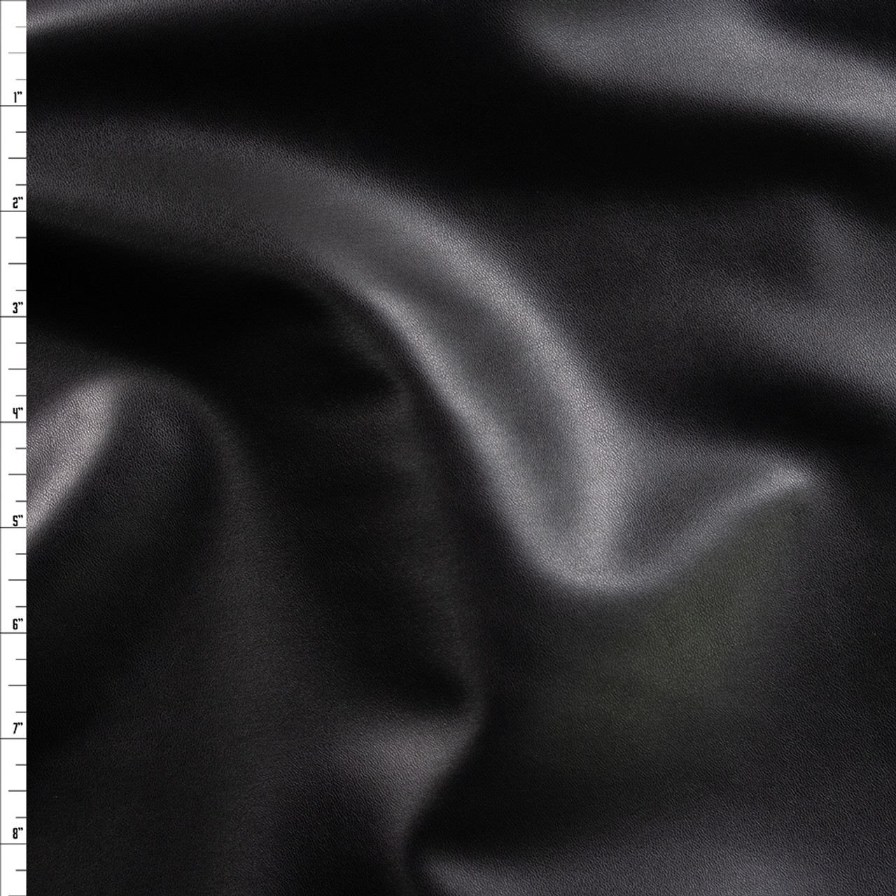 Cali Fabrics Black Designer Stretch Vegan Leather #25843 Fabric by the Yard