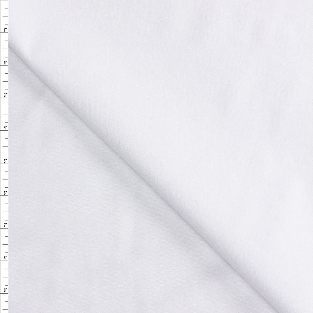 Cali Fabrics White Designer Viscose Nylon Stretch Twill Fabric by