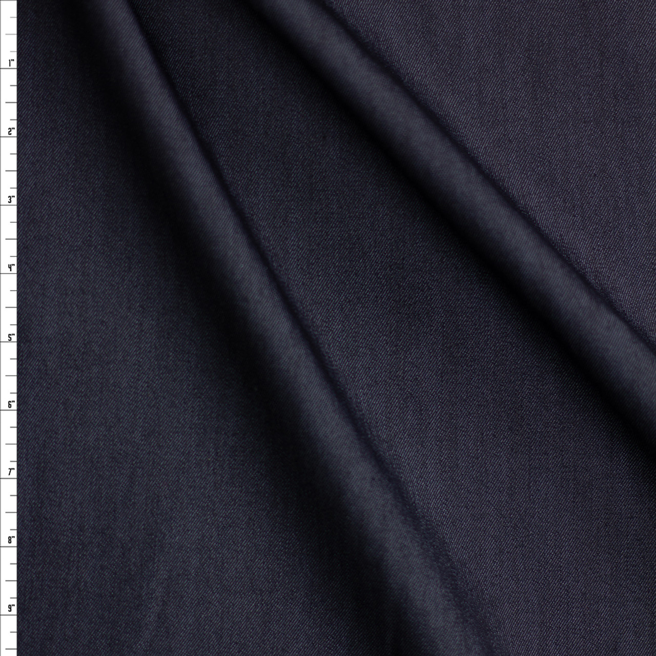 Cali Fabrics Dark Indigo Designer Stretch Denim #25986 Fabric by the Yard