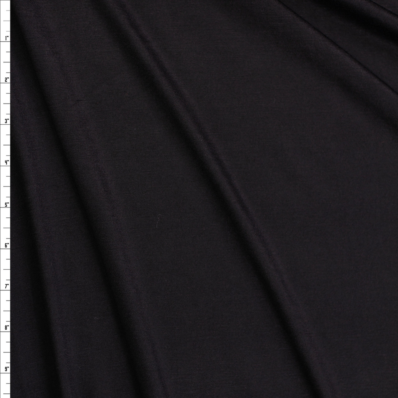 Cali Fabrics Black Rayon Jersey Knit #26171 Fabric by the Yard