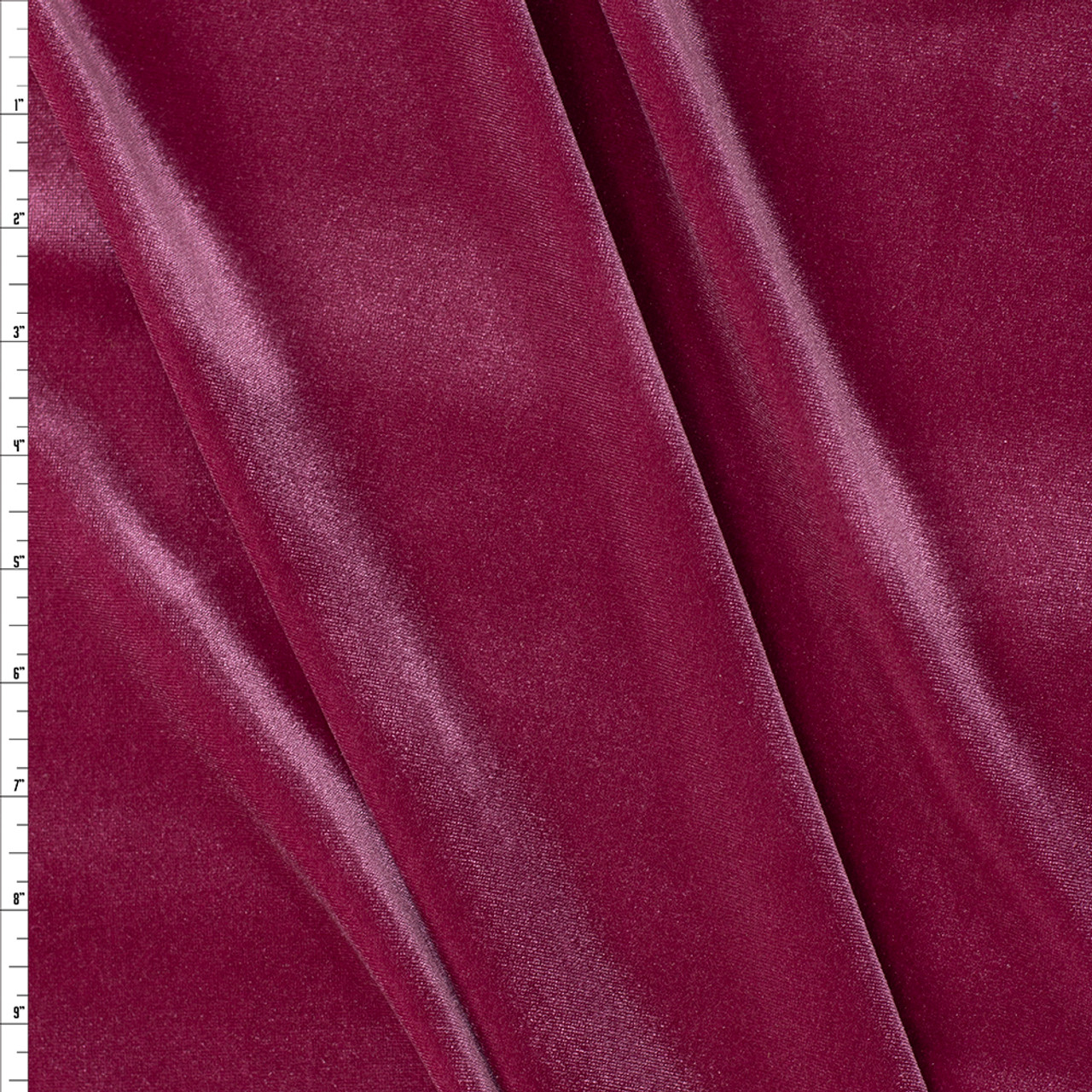 Cali Fabrics Burgundy 4-way Stretch Velvet By The Yard
