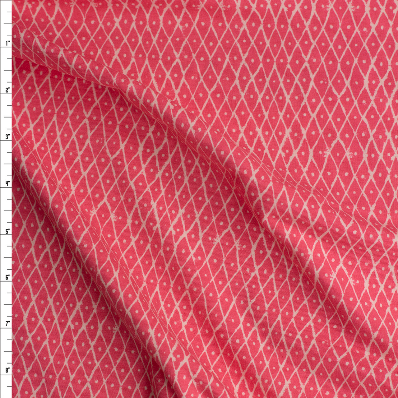 Red Cotton Spandex Jersey Fabric - Fabric by the Yard