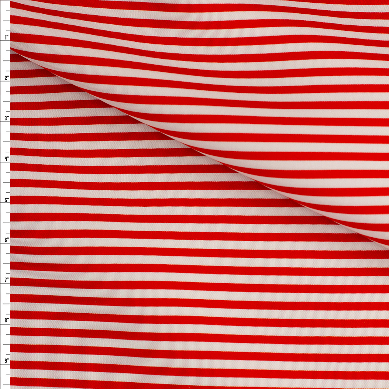 Skinny Red/White Stripes Cotton Curling Ribbon