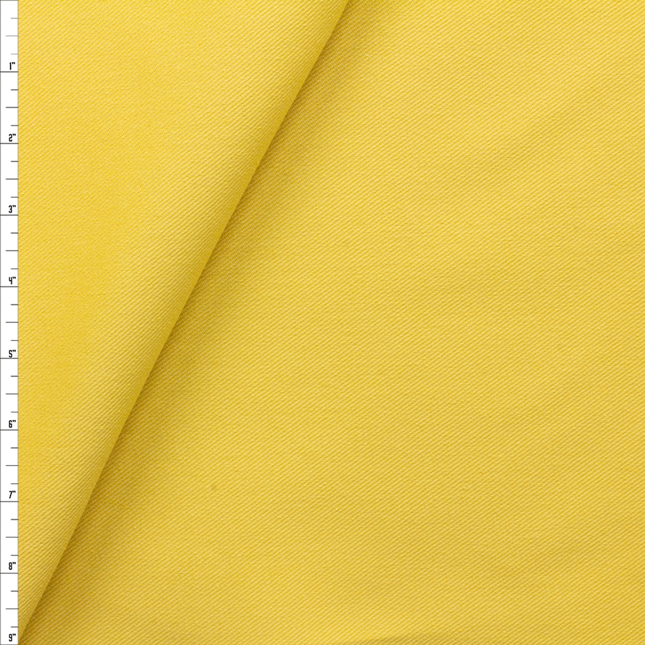 Cali Fabrics Light Yellow 10 oz. Cotton Bull Denim Fabric by the Yard