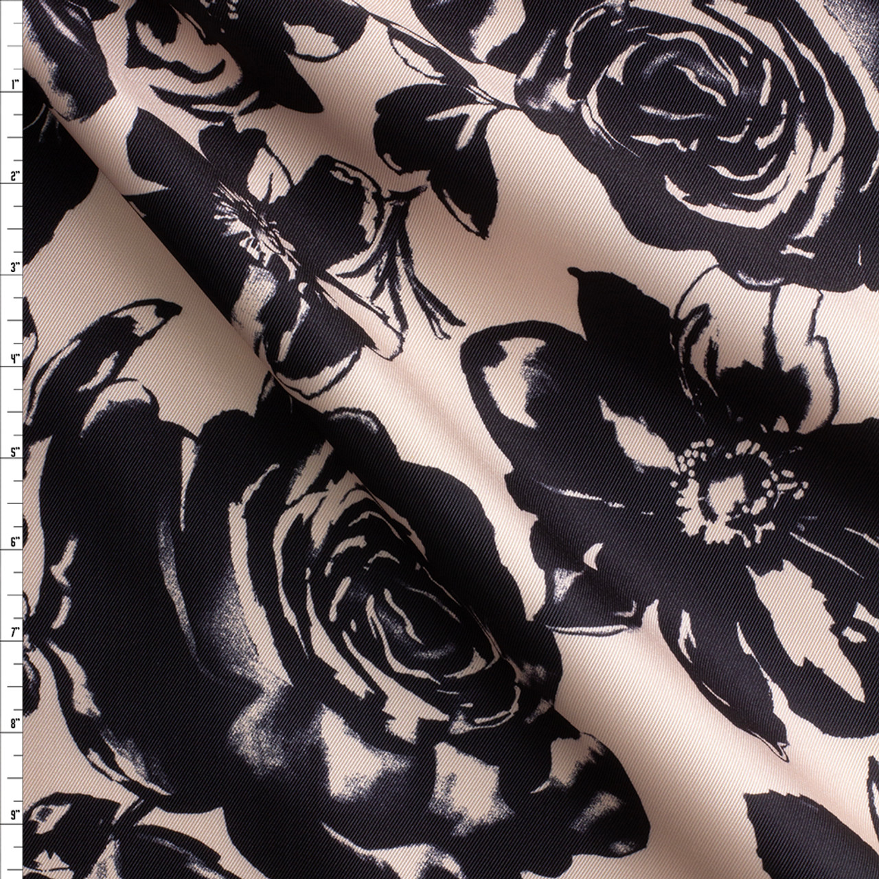 Black Polyester Poplin Fabric by the Yard