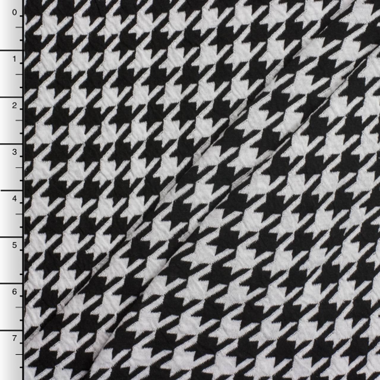 Cali Fabrics | Large Black and White Houndstooth Double Knit