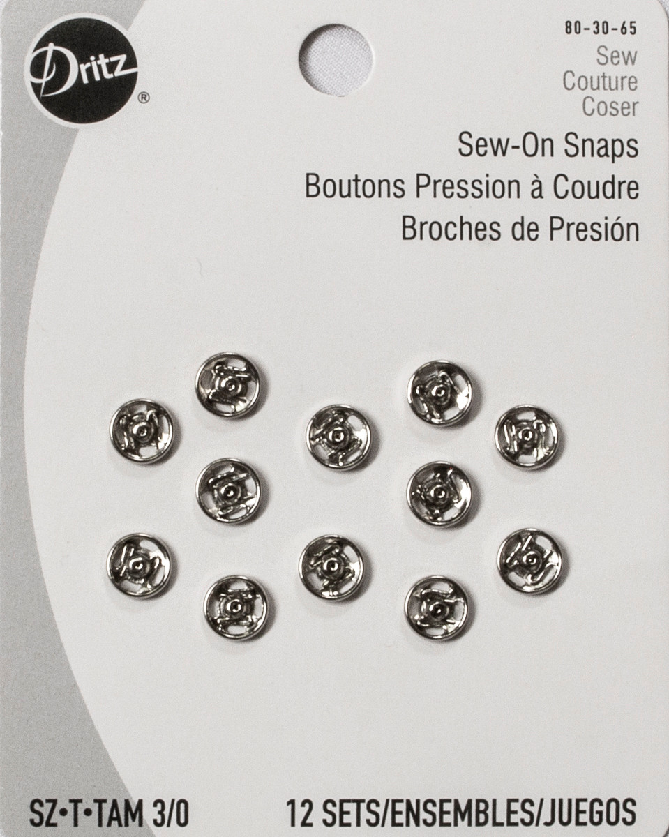 Dritz Coudre SE Fixe – Nickel – Taille 2–6 CT