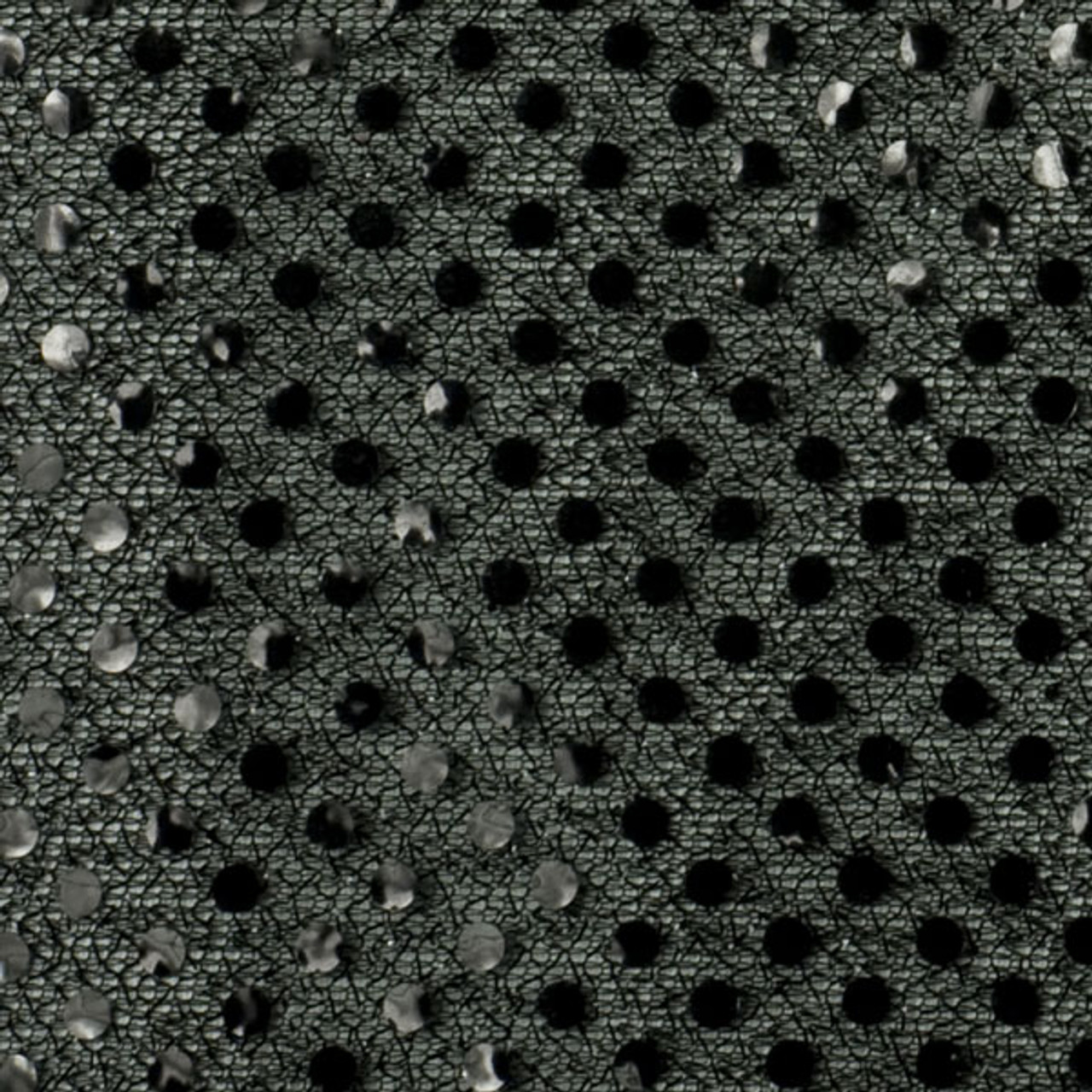 Cali Fabrics  Silver on Black Mini Sequin Fabric