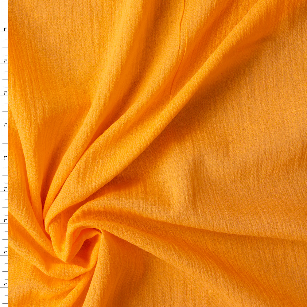 orange dress fabric Orange Ruffle Pleated Mesh Fabric Crinkle Accordion Pleated Tulle Fabric for Dress Skirt Evening Gowns 61 Inches Width LX179