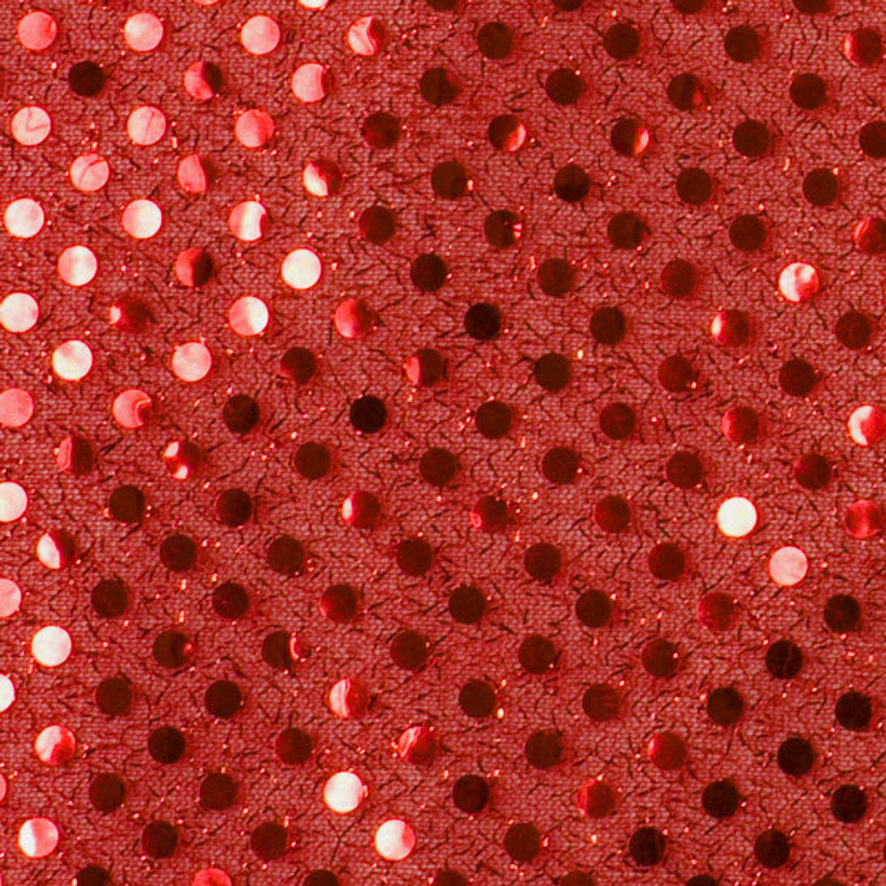 Red Mini Sequin Fabric