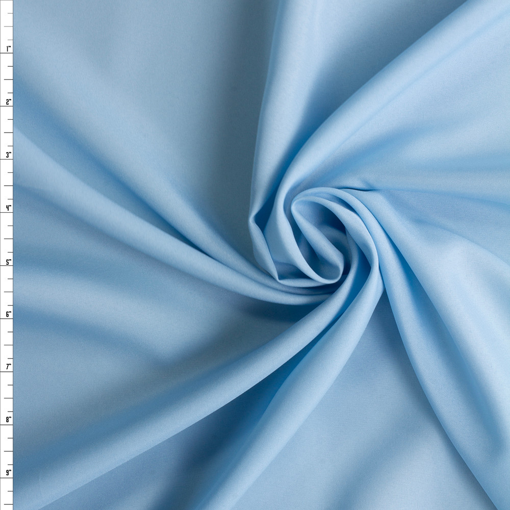 Cali Fabrics Sky Blue Polyester Pongee #30557 Fabric by the Yard