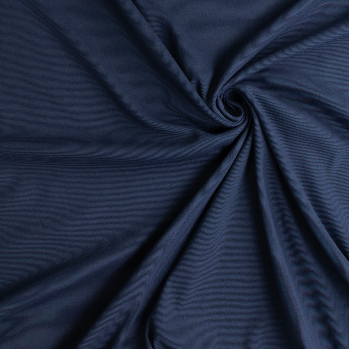 Micro Rib Swatch Cali Fabrics Navy Blue Cotton Micro Rib Knit #30936 Fabric by the Yard