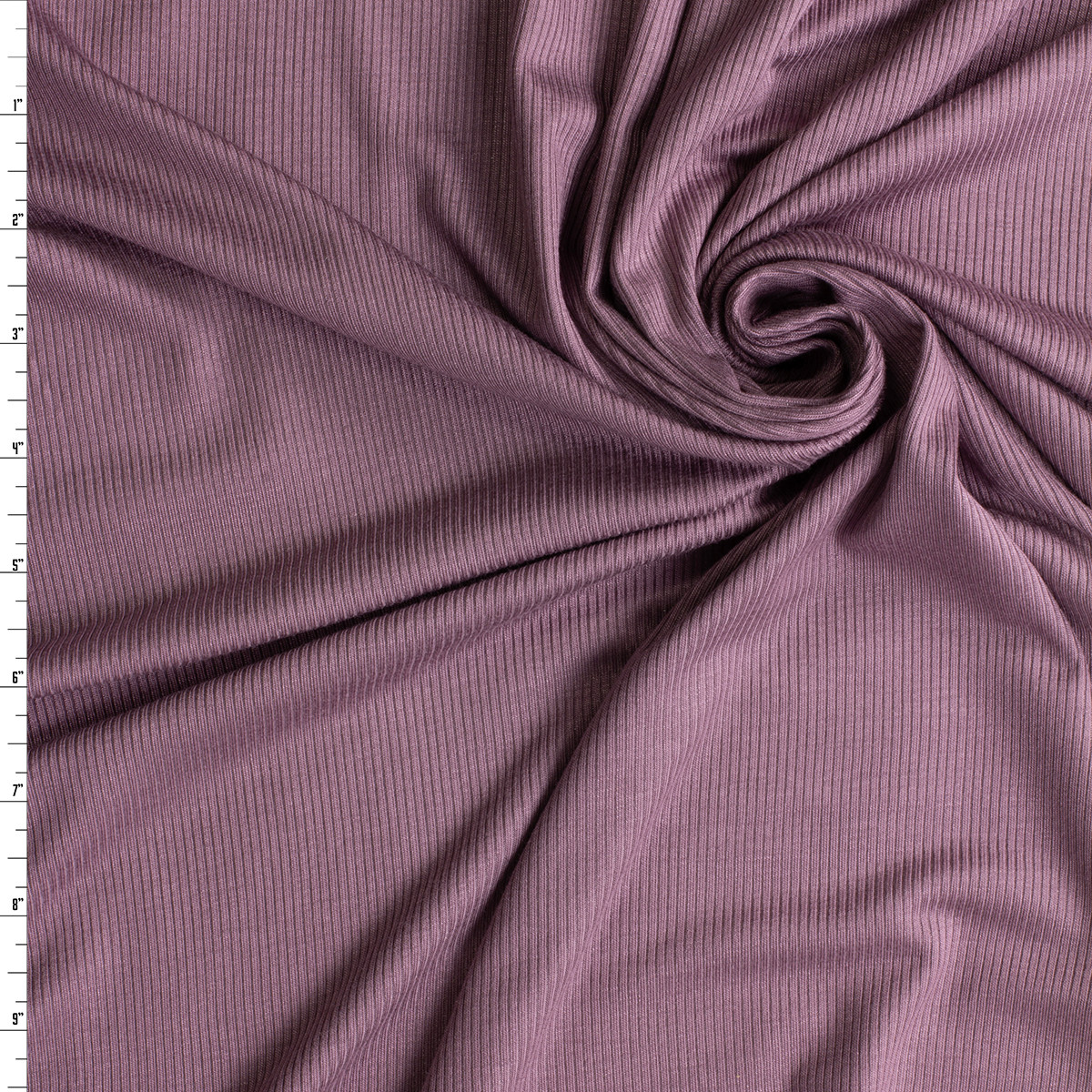 Rayon Fabric Ribbed Cali Fabrics Dark Lavender Rayon Rib Knit #30943 Fabric by the Yard