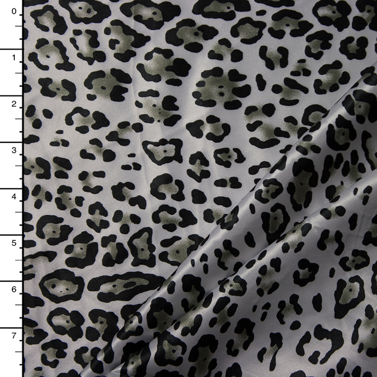 Cali Fabrics | Snow Leopard Charmeuse Satin Print