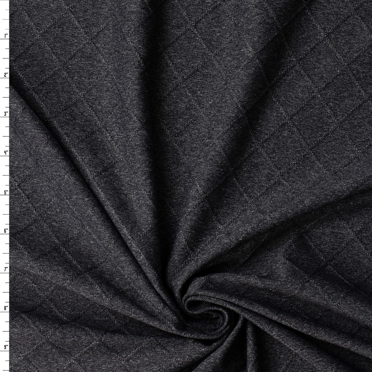 Cali Fabrics Charcoal Diagonal Lattuce Tri blend Jacquard Knit