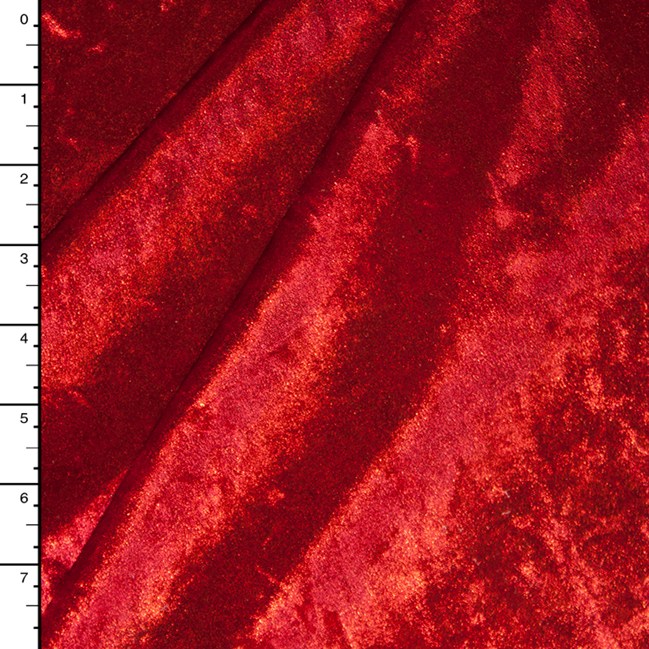 Cali Fabrics Red Luxury Crushed Stretch Velvet Fabric by the Yard