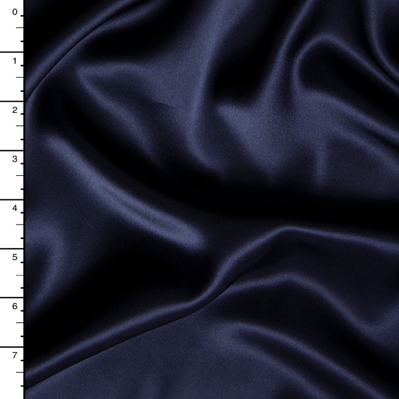 Cali Fabrics  Navy Blue Charmeuse Satin