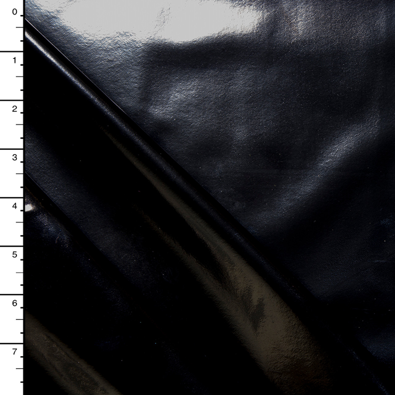 Cali Fabrics | Black High Gloss Patent Leather Look Stretch Vinyl