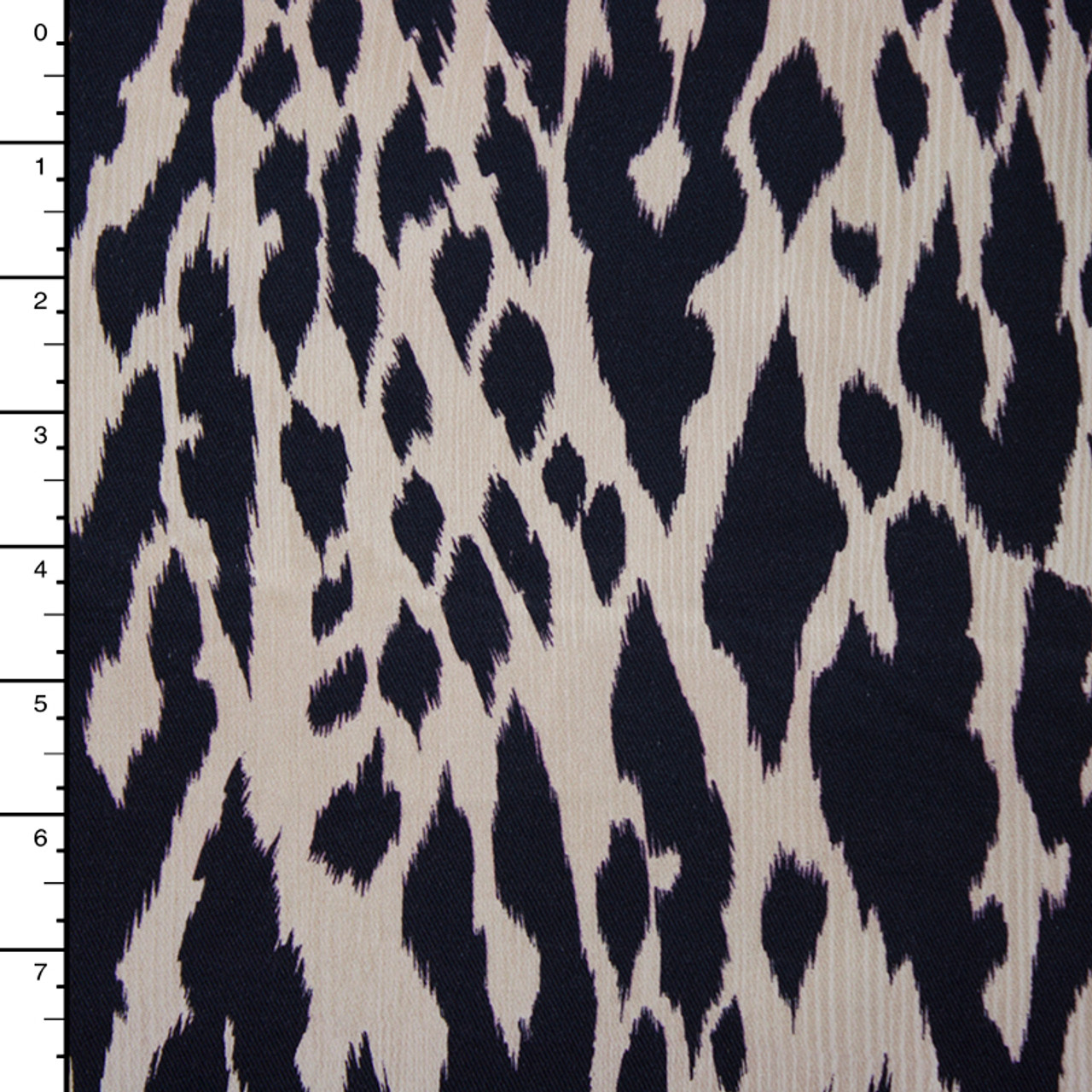 Cali Fabrics Navy and Offwhite Animal Print Stretch Twill from ‘7 for ...