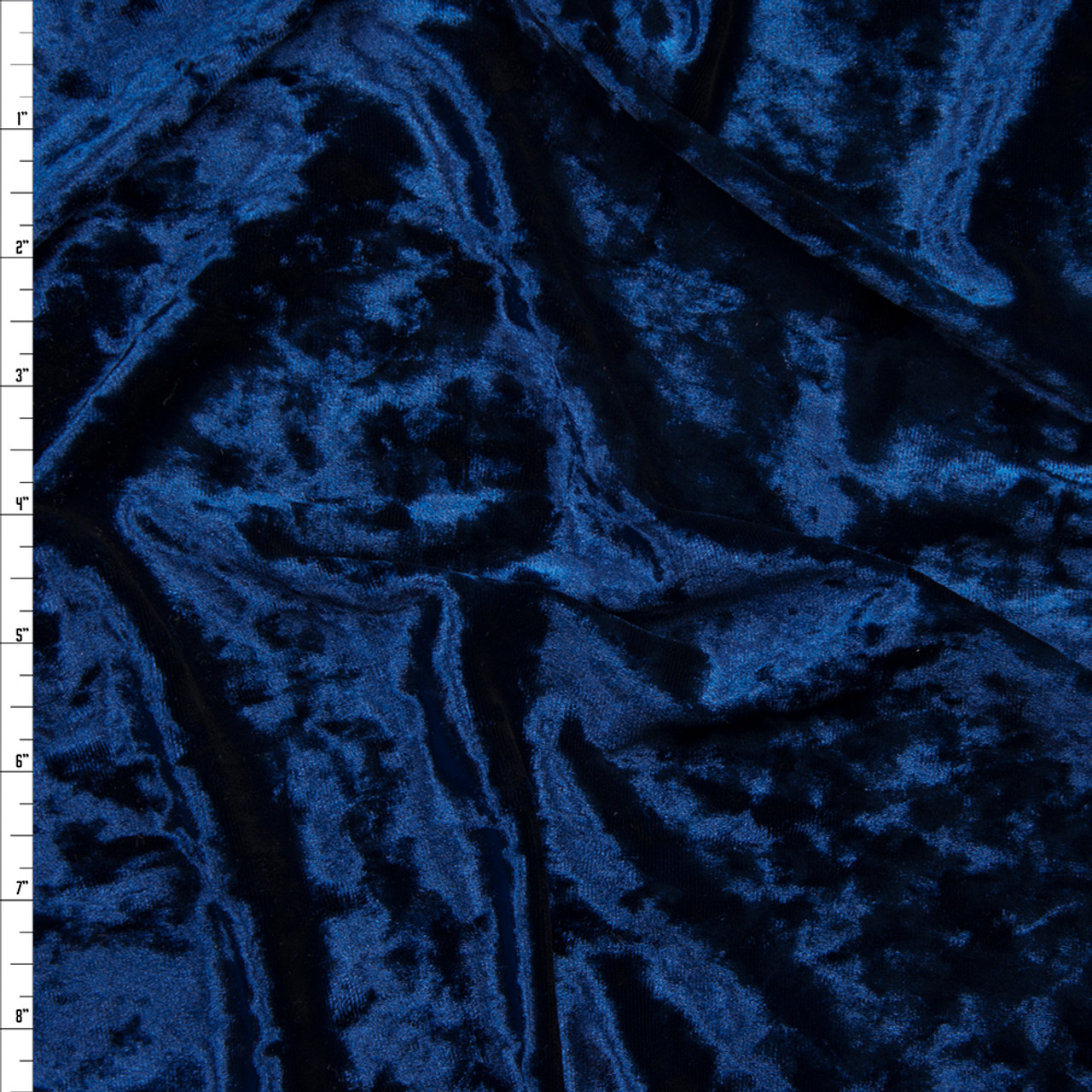 Cali Fabrics Royal Blue Luxury Crushed Stretch Velvet Fabric by the Yard