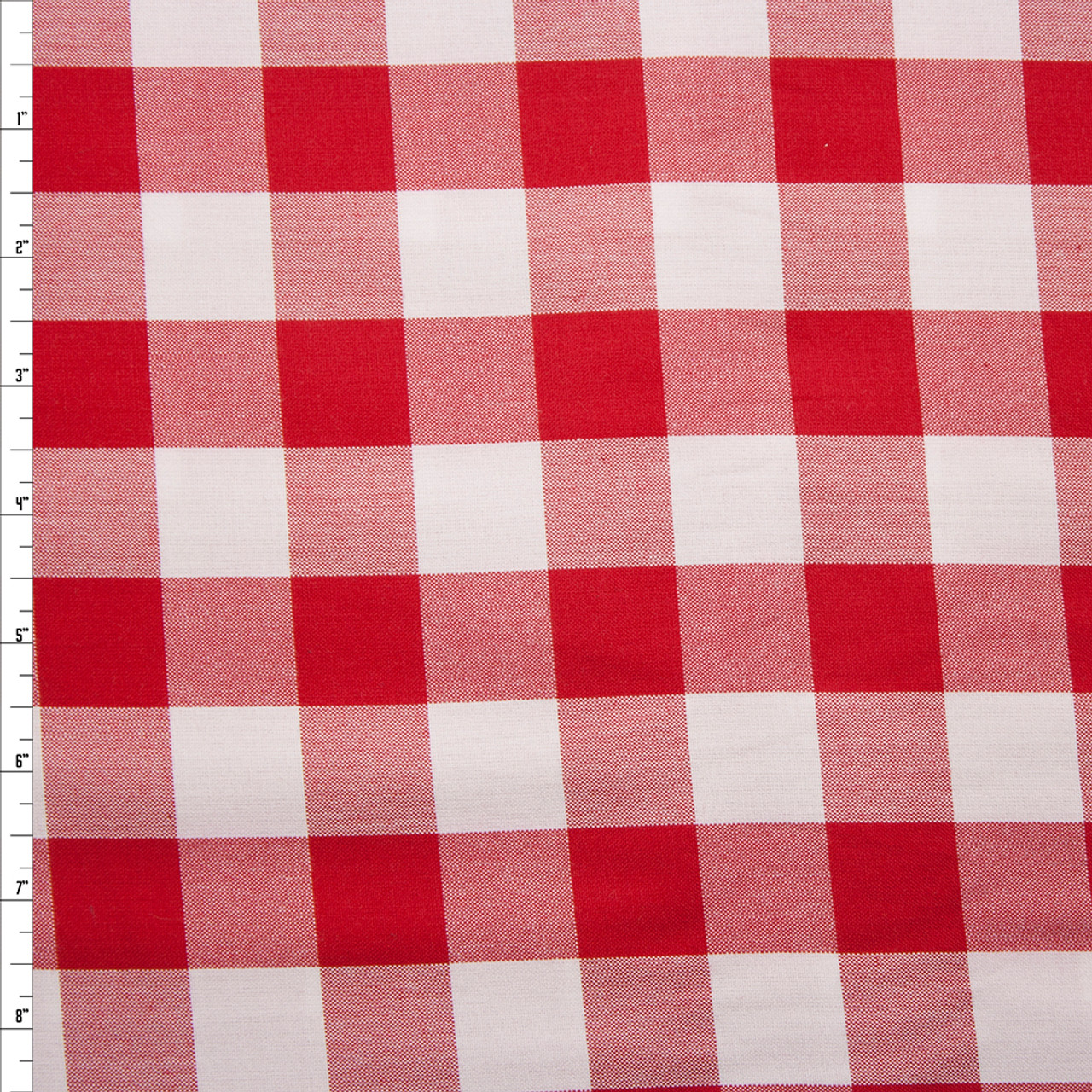 Red Gingham Fabric by the Yard, 1/8 Red and White Checked Fabric, Robert  Kaufman Carolina Gingham Fabric, 100% Cotton Fabric 