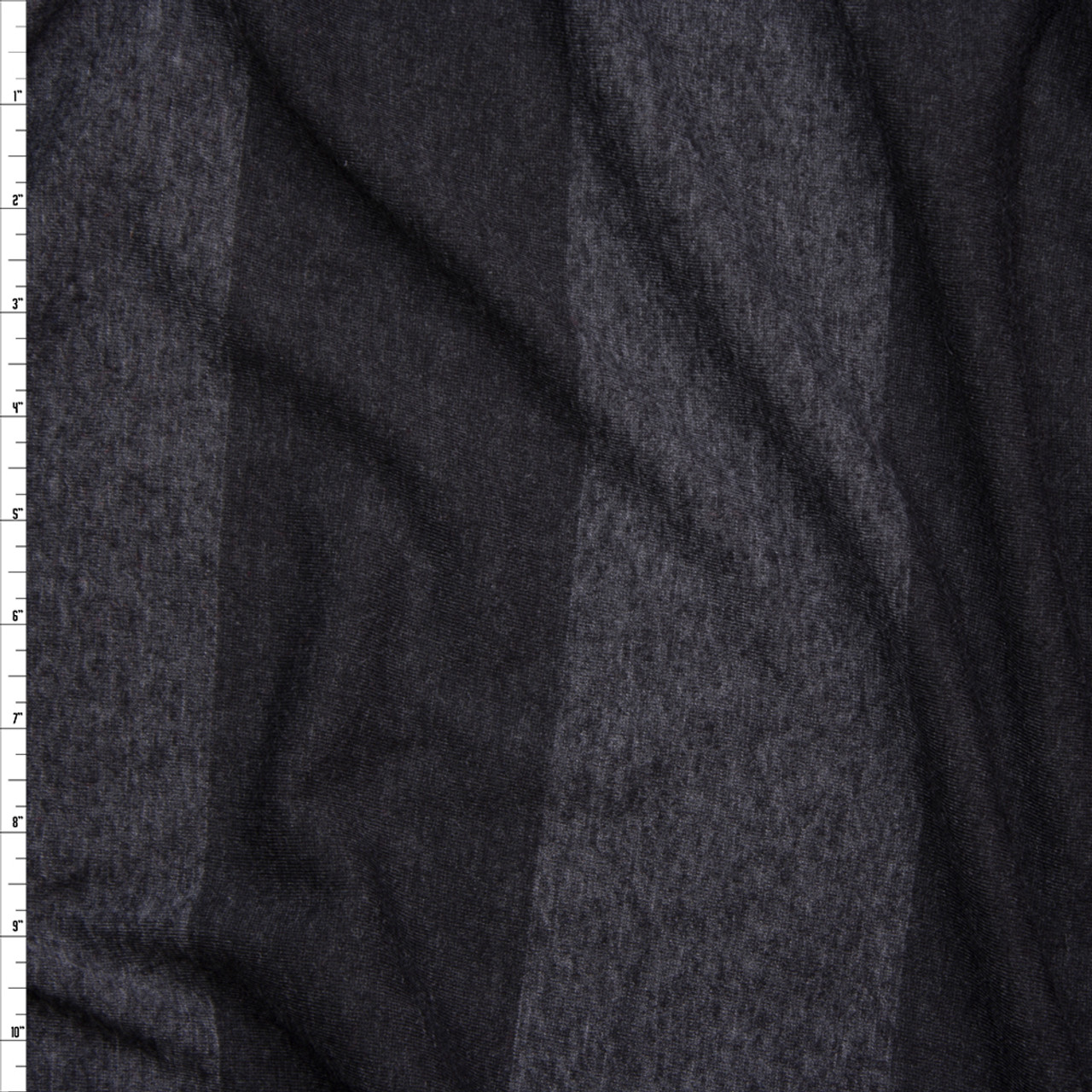 Cali Fabrics Black Wide Stripe Lightweight Jersey Knit Fabric by the Yard