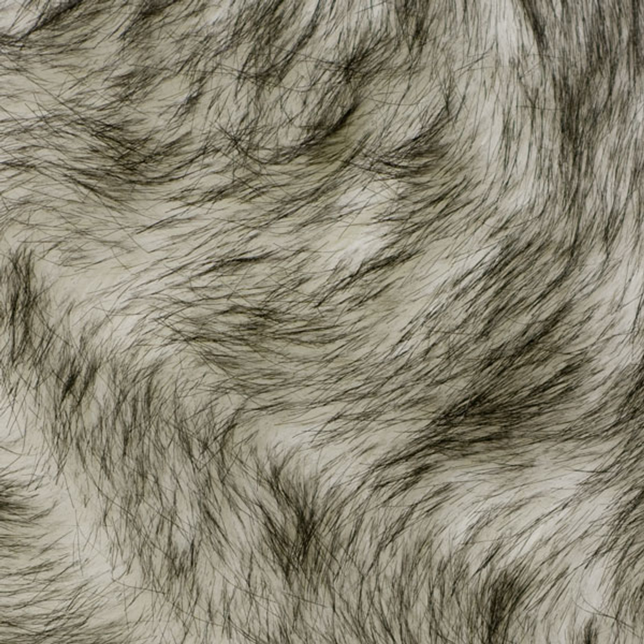 White Black Husky Long Pile Shaggy Faux Fur Fabric - Sold By The Yard –  Fashion Fabrics LLC