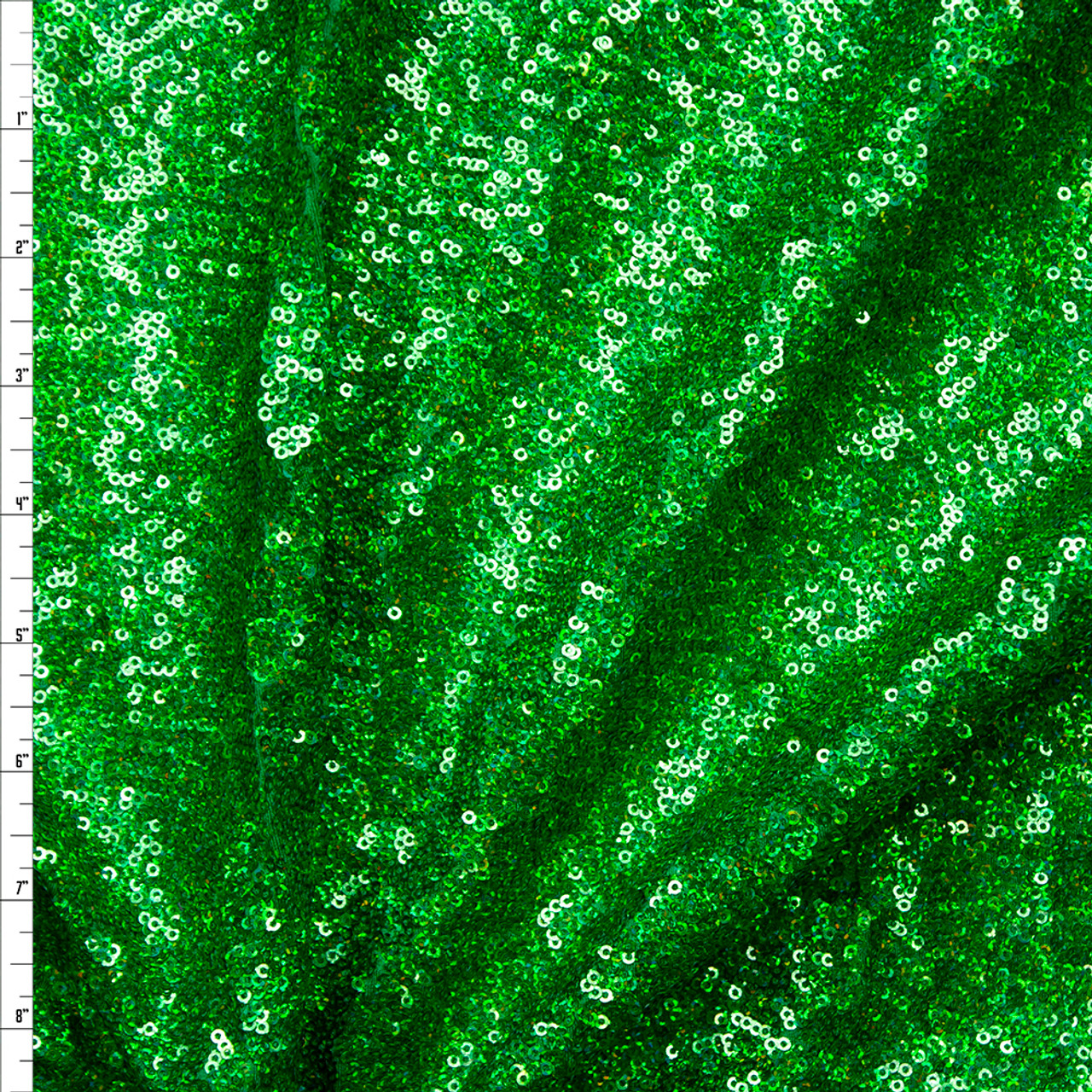Green Ariel Sparkle Spandex, Holographic Fabric