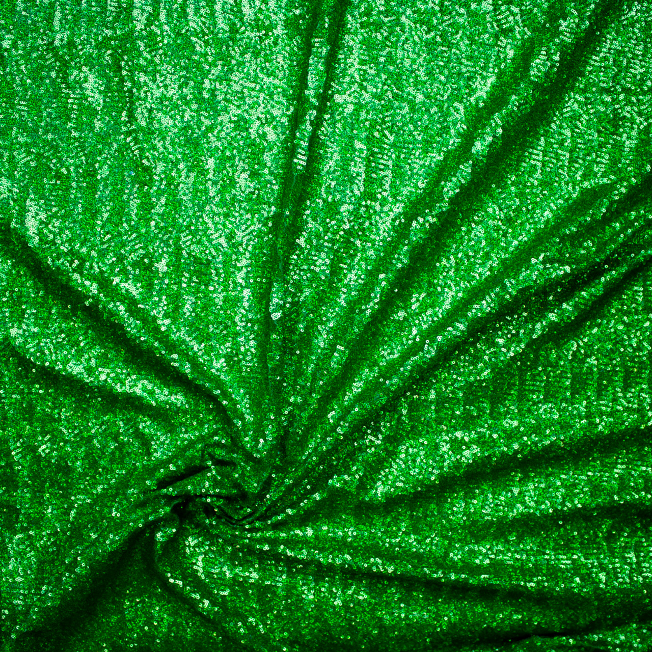 Green Holographic 4-way Stretch Micro Sequin Fabric