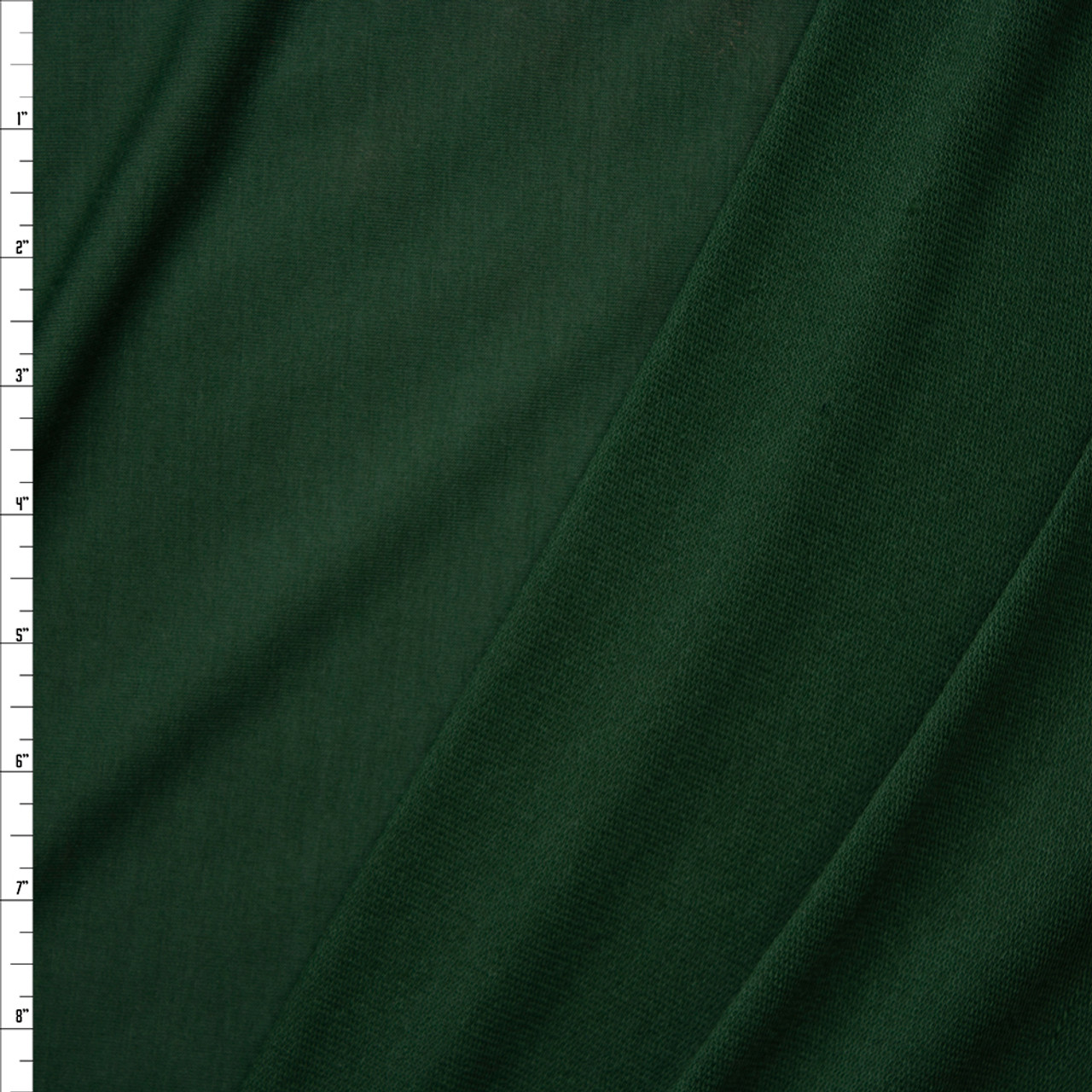 Cali Fabrics Hunter Green Lightweight Poly/Rayon French Terry Fabric by ...