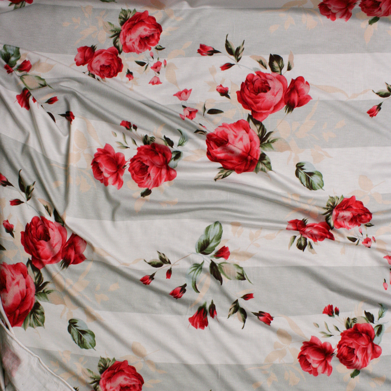 British Designer Deadstock - Printed Linen/Cotton - Large Flowers