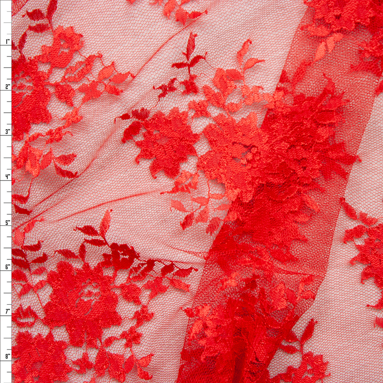 red lace fabric