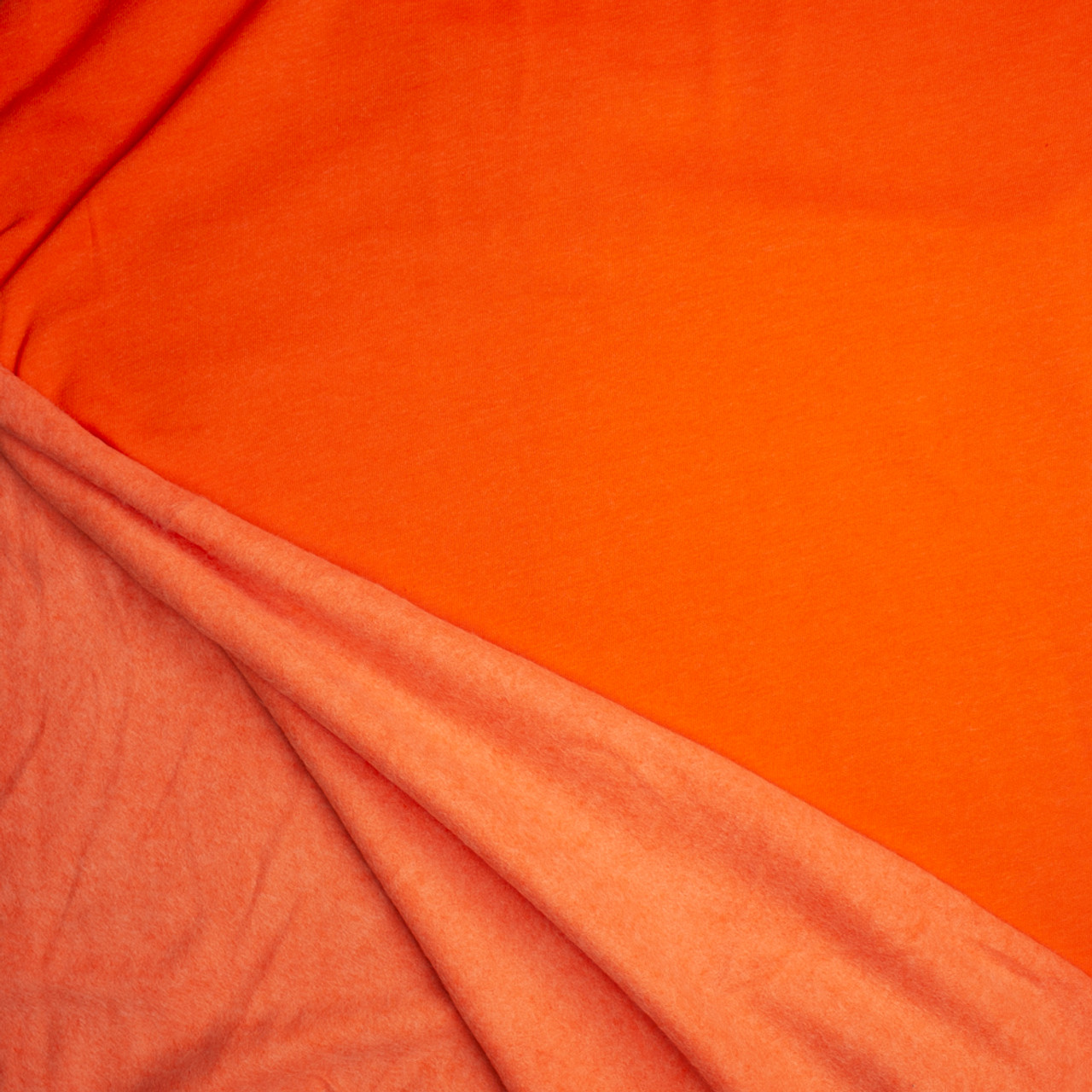 Cali Fabrics Orange Midweight Sweatshirt Fleece Fabric by the Yard