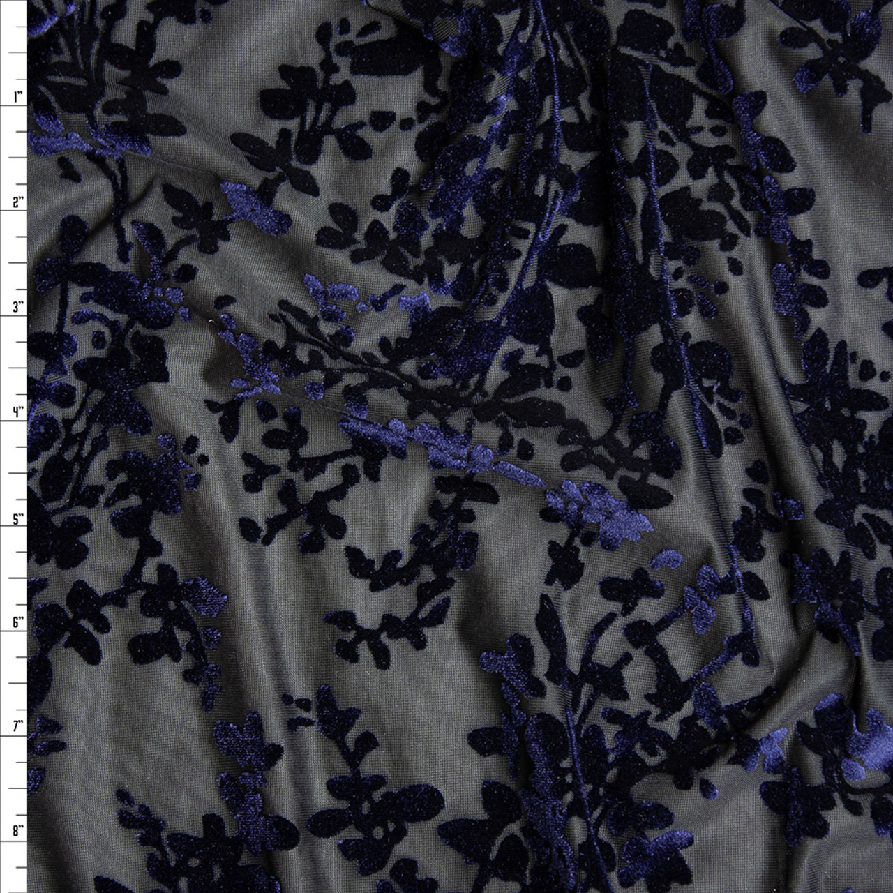 Cali Fabrics Navy Blue 4-way Stretch Velvet By The Yard