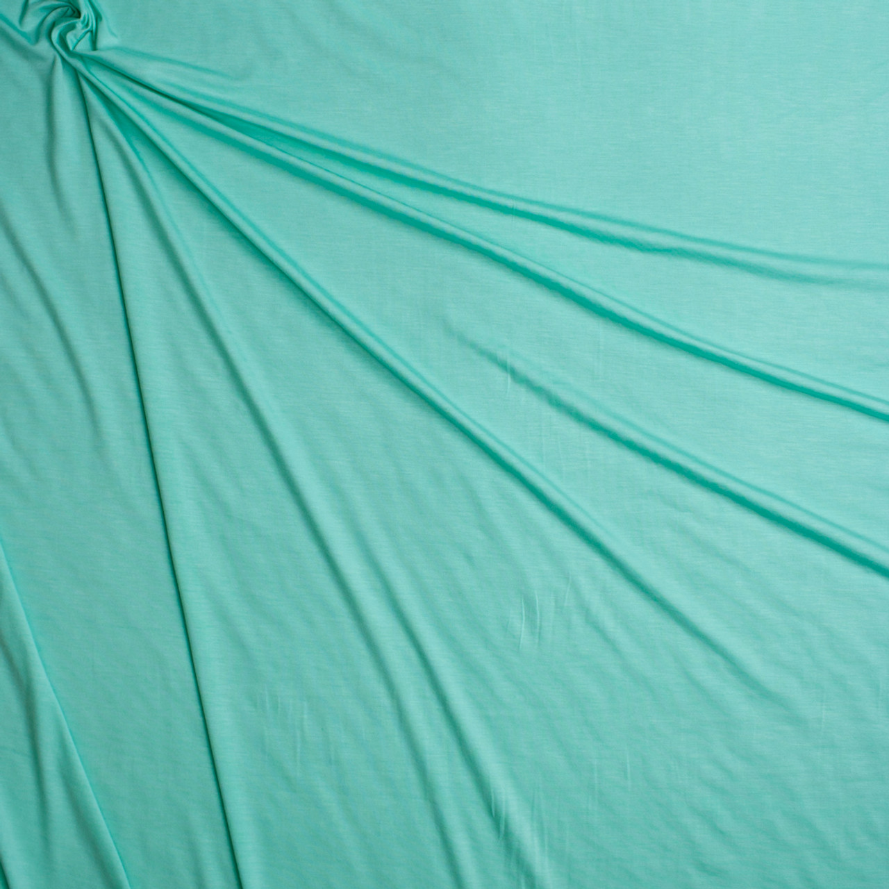 Cali Fabrics Mint Green Stretch Modal Jersey Knit Fabric by the Yard