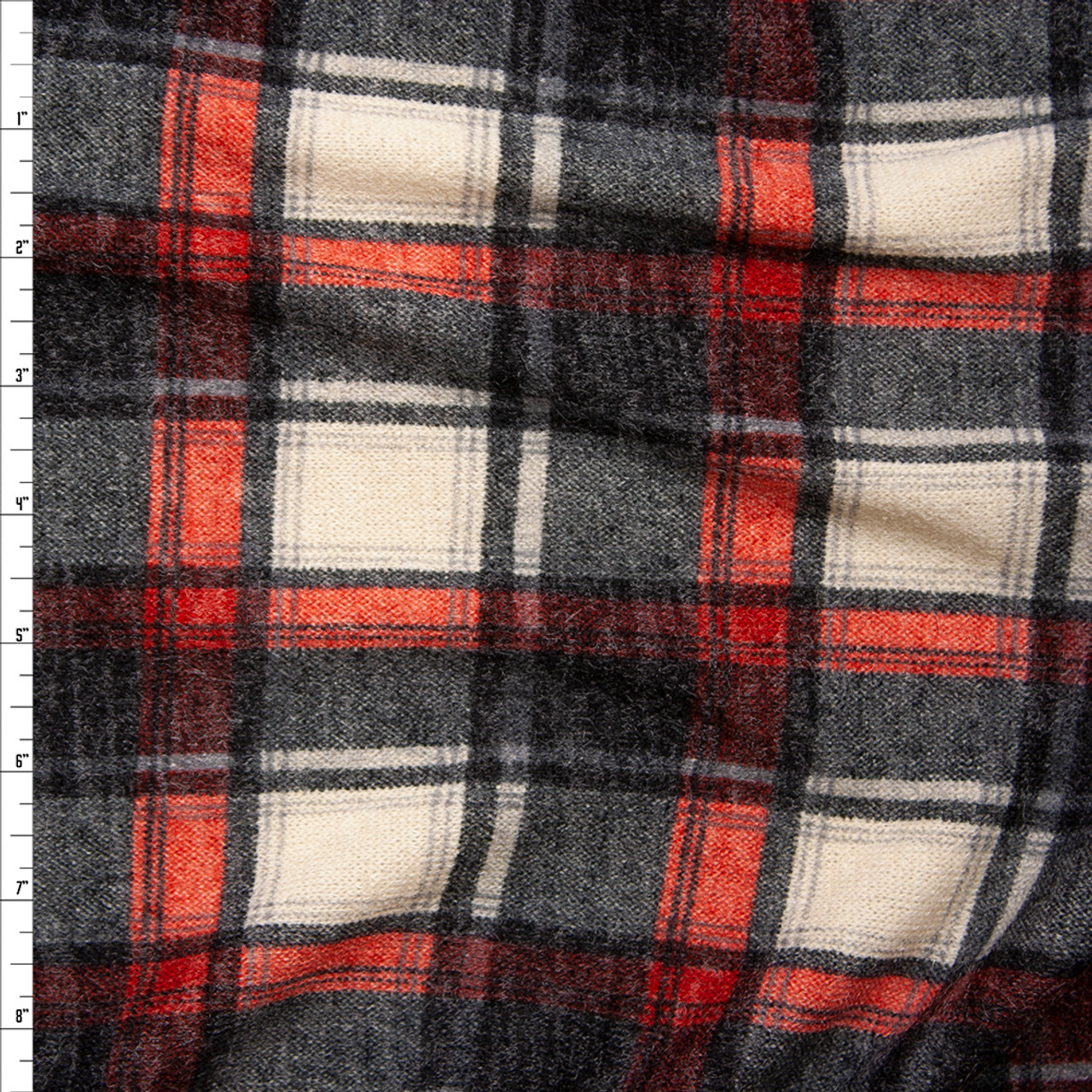 plaid sweater knit fabric