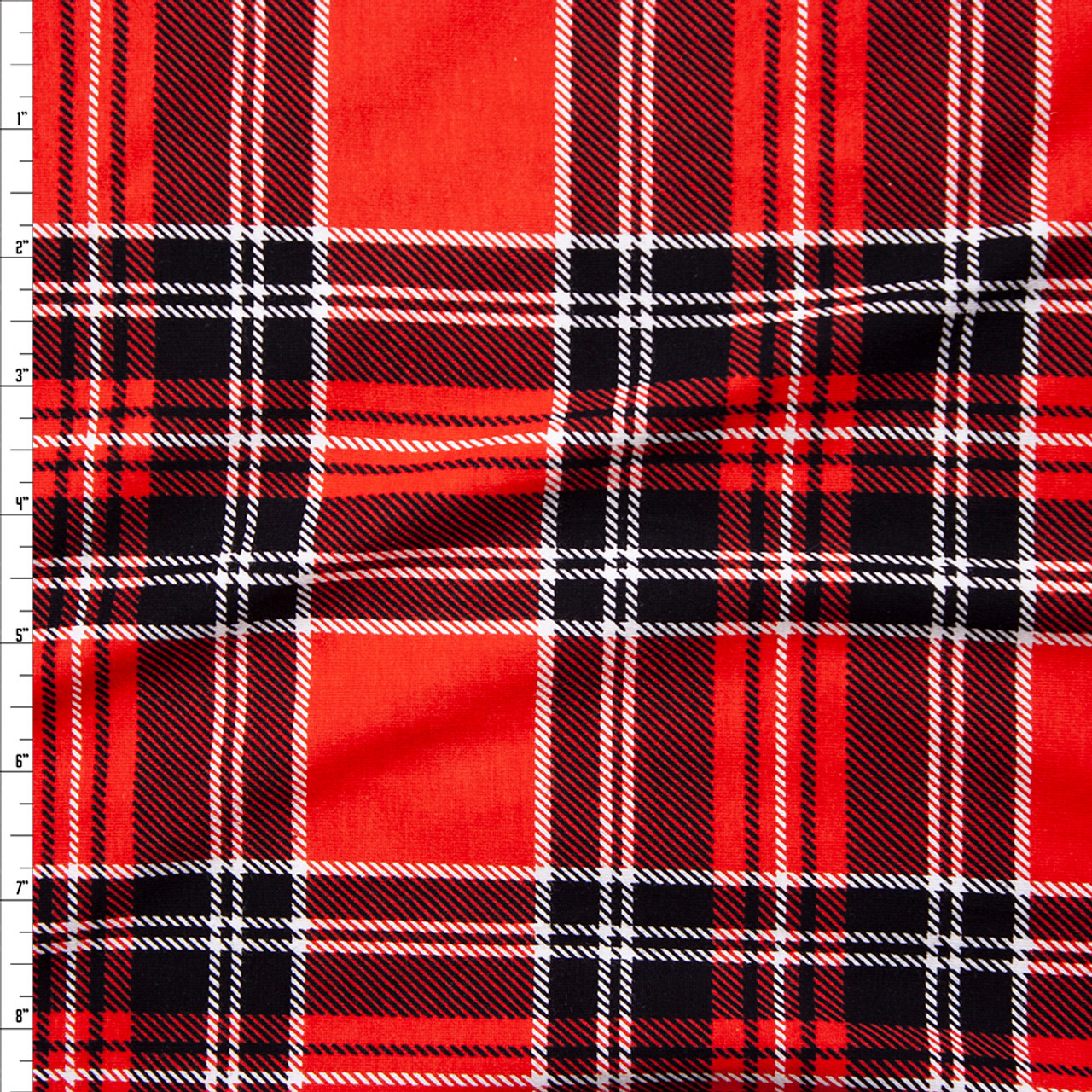 plaid jersey knit fabric