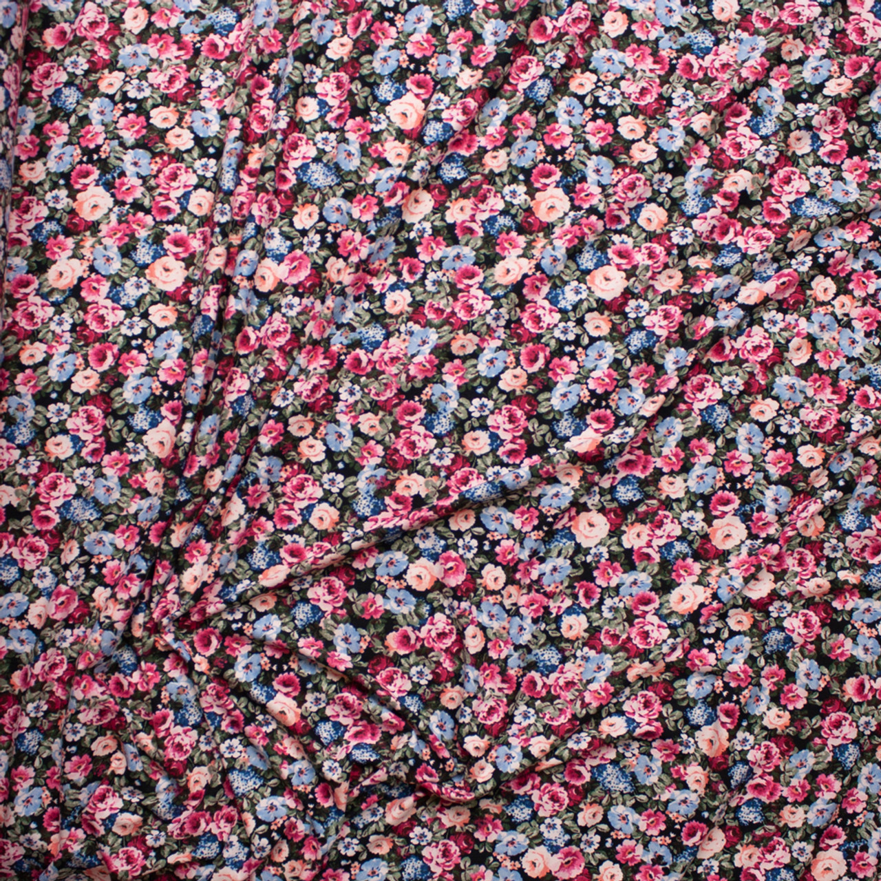 Cali Fabrics Peach, Pink, Light Blue, and Sage Garden Floral Double ...