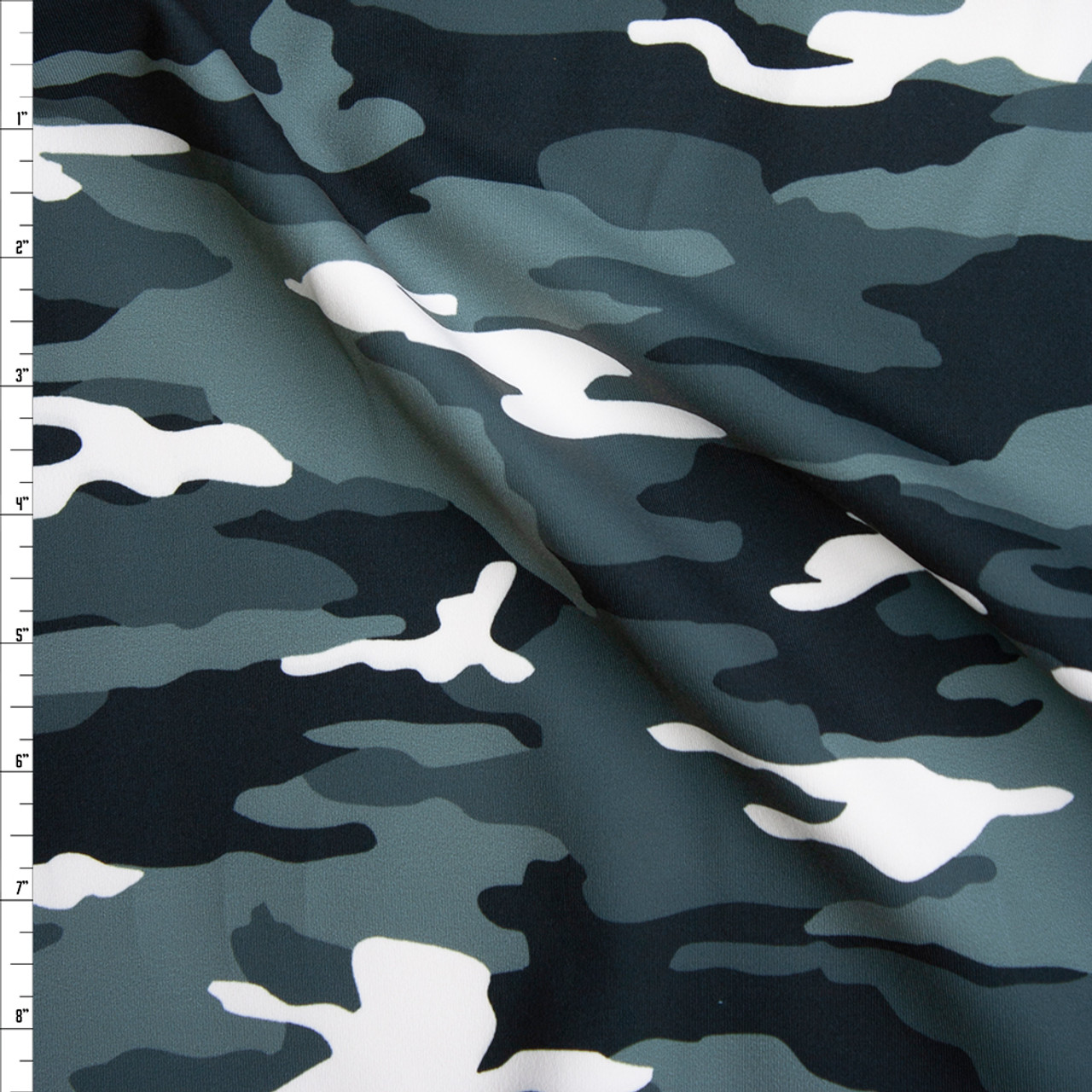 Minimaal donderdag vacature Cali Fabrics Black, White, and Grey Camouflage Print Stretch  Supplex/Spandex Fabric by the Yard
