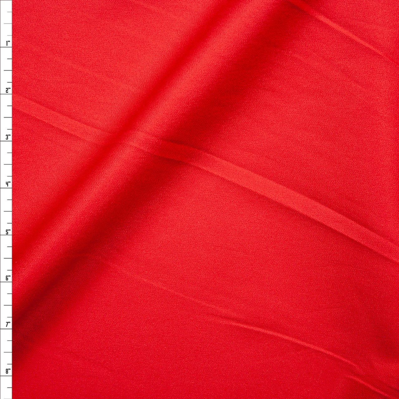 Cali Fabrics Red Stretch Midweight Cotton Twill Fabric by the Yard